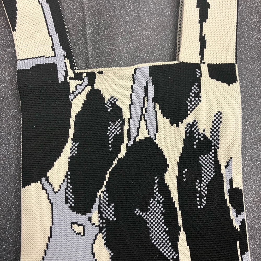 Mini patterned tote bag